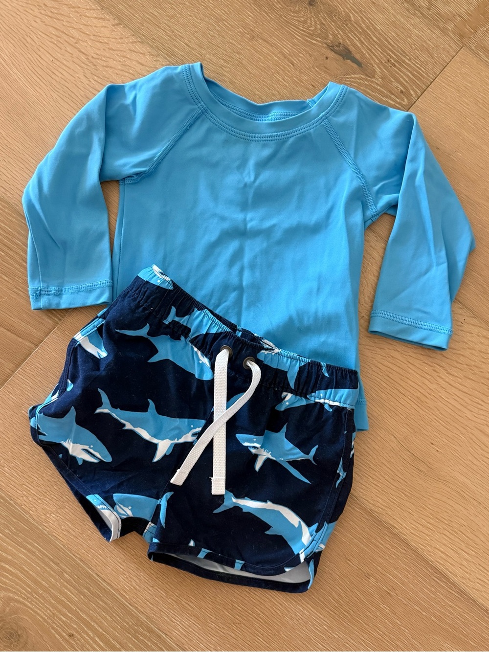 Hanna Andersson Baby Swim Trunks and Rashguard